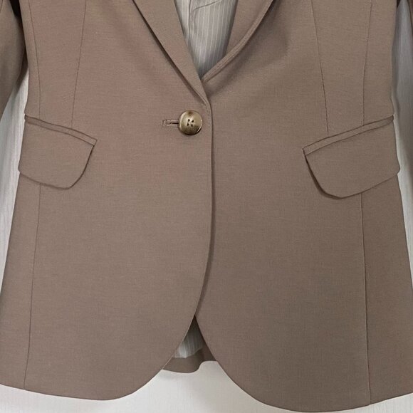 H&M Beige Blazer with Striped Lining Size 2 - Picture 2 of 10